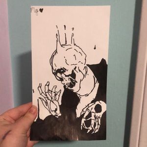 Creepy Skull Drawing